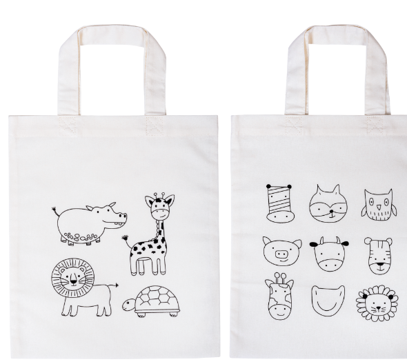 Kindertaschen Animals & Zoo, weiß, 2 Stück